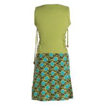 Vishes - Damen Sommerkleid armlos-es Blumen-Kleid Tunika-Kleid T-Shirtkleid hellgrün 42