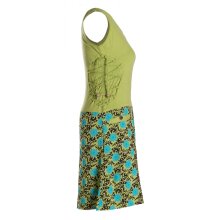 Vishes - Damen Sommerkleid armlos-es Blumen-Kleid Tunika-Kleid T-Shirtkleid hellgrün 42