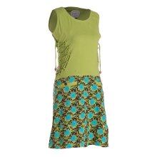 Vishes - Damen Sommerkleid armlos-es Blumen-Kleid Tunika-Kleid T-Shirtkleid hellgrün 42