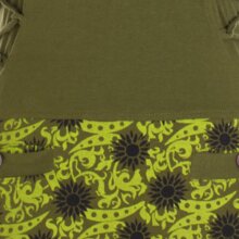 Vishes - Damen Sommerkleid armlos-es Blumen-Kleid Tunika-Kleid T-Shirtkleid olive 40