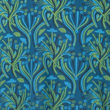 Vishes Damen Mini-Rock Baumwolle Blumen-Muster elastischer Bund mit Taschen türkis 40