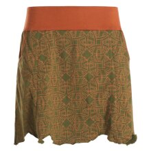 Vishes Damen Mini-Rock Baumwolle geometrisch elastischer...