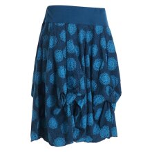 Vishes - Damen Ballon-Rock Knielang Pump-Rock Baumwolle Blüten-Muster türkis 40