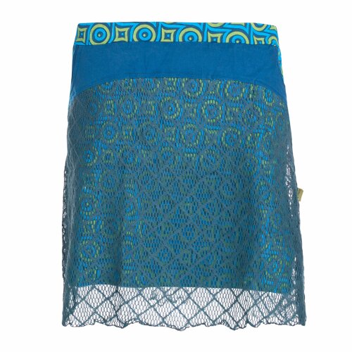 Vishes Minirock Damen A-Linie Spitze Bedruckt Baumwolle Jersey