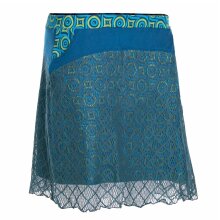 Vishes Minirock Damen A-Linie Spitze Bedruckt Baumwolle...