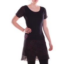 Vishes Damen A-Linie Kleid Baumwolle Blumen-Muster mit...