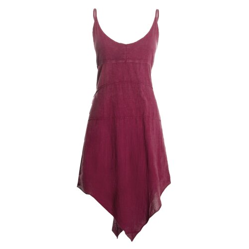 Vishes Elfenkleid Damen Asymmetrisch Zipfelsaum Spaghettiträger Boho dunkelrot 40