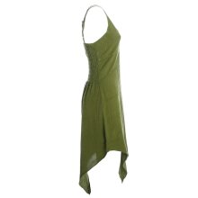 vishes asymmetrisches Sommerkleid luftig Oversize olive 32-34