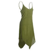 vishes asymmetrisches Sommerkleid luftig Oversize olive 32-34