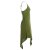 vishes asymmetrisches Sommerkleid luftig Oversize olive 32-34