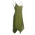 vishes asymmetrisches Sommerkleid luftig Oversize olive 32-34