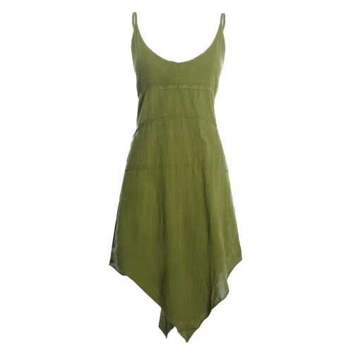vishes asymmetrisches Sommerkleid luftig Oversize olive 40