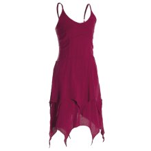 vishes Zipfelkleid aus Baumwolle Leichtes Strandkleid dunkelrot 38