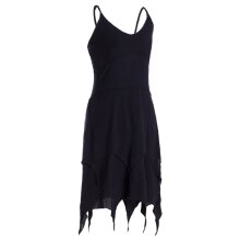 vishes Zipfelkleid aus Baumwolle Leichtes Strandkleid schwarz 38