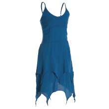 vishes Zipfelkleid aus Baumwolle Leichtes Strandkleid türkis 34