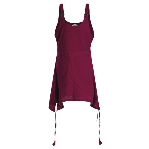 vishes Kleid Latzkleid oversize dunkelrot 36