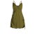 Vishes - Damen Sommer-Kleider Bio-Baumwolle Spaghettiträger-Kleid olive 42-44