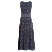 vishes Sommerkleid langes Kleid bedruckt grau 36