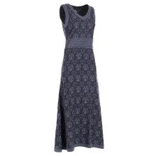 vishes Sommerkleid langes Kleid bedruckt grau 36