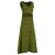 Vishes Langes Maxikleid Jersey Baumwolle Ornament Print Ärmellos olive 36