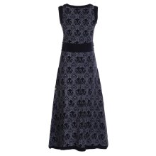 vishes Sommerkleid langes Kleid bedruckt schwarz 44