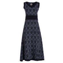 vishes Sommerkleid langes Kleid bedruckt schwarz 48