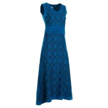 vishes Sommerkleid langes Kleid bedruckt türkis 42