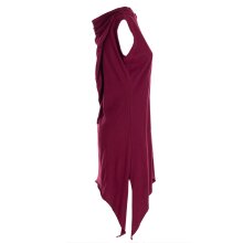 Vishes - Armloses Damen Zipfel-Tunika Elfen-Kleid Zipfelkapuze Zipfelkleid  dunkelrot 40