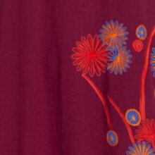 Vishes - Armloses Damen Zipfel-Tunika Elfen-Kleid Zipfelkapuze Zipfelkleid  dunkelrot 42