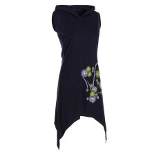 Vishes - Armloses Damen Zipfel-Tunika Elfen-Kleid Zipfelkapuze Zipfelkleid  schwarz 48