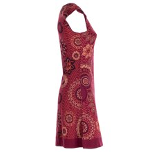 Vishes - Alternative Bekleidung - kurzarm Damen Sommer-Kleid Longshirt-Kleid Mini-Kleid Tunika-Kleid dunkelrot 48