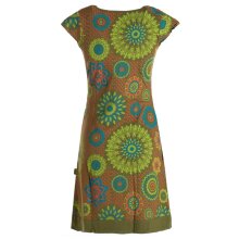 Vishes - Alternative Bekleidung - kurzarm Damen Sommer-Kleid Longshirt-Kleid Mini-Kleid Tunika-Kleid olive 42