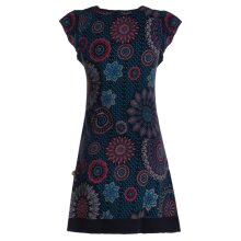 Vishes - Alternative Bekleidung - kurzarm Damen Sommer-Kleid Longshirt-Kleid Mini-Kleid Tunika-Kleid schwarz 34