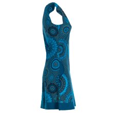 Vishes - Alternative Bekleidung - kurzarm Damen Sommer-Kleid Longshirt-Kleid Mini-Kleid Tunika-Kleid türkis 40