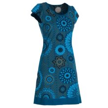 Vishes - Alternative Bekleidung - kurzarm Damen Sommer-Kleid Longshirt-Kleid Mini-Kleid Tunika-Kleid türkis 40