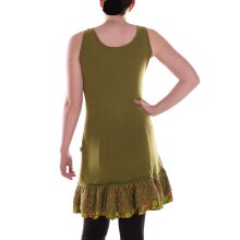 Vishes Sommerkleid Damen Trägerkleid Spitze Volant...