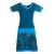 Vishes Kurzarm Kleid Damen Bedruckt Mandala Taschen Jersey Baumwolle türkis 38