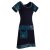 Vishes - Alternative Bekleidung - Damen Sommerkleid Kurzarm Mini-Kleid Tunika-Kleid T-Shirtkleid schwarz 36