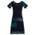 Vishes - Alternative Bekleidung - Damen Sommerkleid Kurzarm Mini-Kleid Tunika-Kleid T-Shirtkleid schwarz 38-40