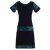 Vishes - Alternative Bekleidung - Damen Sommerkleid Kurzarm Mini-Kleid Tunika-Kleid T-Shirtkleid schwarz 44