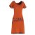 Vishes - Damen Sommerkleid Kurzarm Jersey-Kleid Tunika-Kleid T-Shirtkleid orange 40