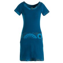 Vishes - Damen Sommerkleid Kurzarm Jersey-Kleid...