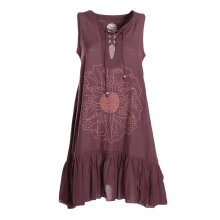 Vishes Damen Hängerkleid Baumwolle Blumen-Muster...