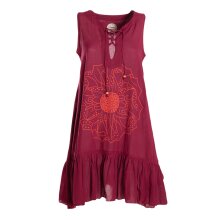 Vishes Damen Hängerkleid Baumwolle Blumen-Muster...