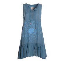 Vishes Damen Hängerkleid Baumwolle Blumen-Muster...