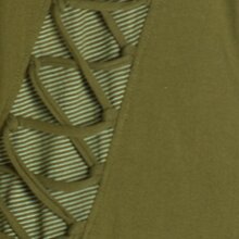 Vishes - Asymmetrisches Damen Sommer Kleid Baumwoll-Keid Shirt-Kleider olive 40