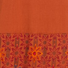 Vishes - Damen Sommerkleid Kurzarm Blumen-Kleid Tunika-Kleid T-Shirtkleid orange 36