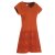 Vishes - Damen Sommerkleid Kurzarm Blumen-Kleid Tunika-Kleid T-Shirtkleid orange 40