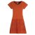 Vishes - Damen Sommerkleid Kurzarm Blumen-Kleid Tunika-Kleid T-Shirtkleid orange 48