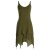 Vishes Zipfelkleid Lagenlook Baumwolle Spaghettiträger Sommerkleid olive 34